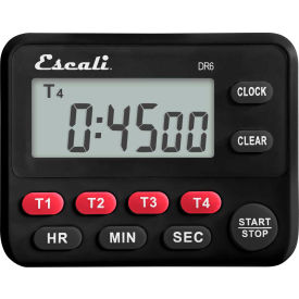 Escali Corp. DR6 Escali Digital Timer Four Event, Black image.