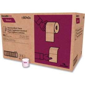 Cascades PRO Select Standard Bath Tissue 2-Ply White 4 x 3-3/16 500/Roll 96/Carton