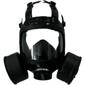 EXECUTIVE DISTRIBUTORS INTERNATIONAL ED-GX201 EDI-USA Full Face Gas Mask w/ Double Filters, Adjustable Suspension System image.