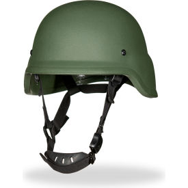 EXECUTIVE DISTRIBUTORS INTERNATIONAL EXH-0072-GL EDI-USA PASGT Style Ballistic Helmet, Level III-A Ballistic Resistance, Large , Green image.