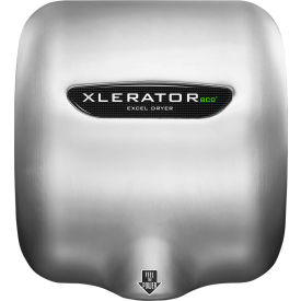 Excel Dryer Inc 704161AH XleratorEco® Automatic Hand Dryer W/Noise Reduction & HEPA Filter, Brushed Stainless, 110-120V image.