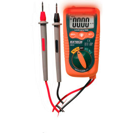 Flir Commercial Systems, Inc DM220 Extech DM220 Mini Pocket MultiMeter W/Non-Contact Voltage Detector, Orange/Green, AC Capable image.