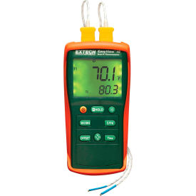Flir Commercial Systems, Inc EA10 Extech EA10 Dual Input Thermometers, Green/Orange image.