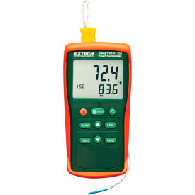 Flir Commercial Systems, Inc EA11A Extech EA11A Easy View Type K Single Input Thermometer, Orange/Green image.