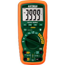Flir Commercial Systems, Inc EX503 Extech EX503 Heavy Duty Industrial MultiMeter, Orange/Green image.