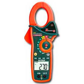 Flir Commercial Systems, Inc EX810 Extech EX810 Clamp Meter, Orange/Green, Clamp-On IR Meter W/Ac Current image.