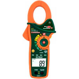 Flir Commercial Systems, Inc EX840 Extech EX840 True RMS Clamp/DMM & IR Thermometer, Orange/Green image.