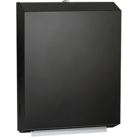 ASI C Fold Surface Mounted Paper Towel Dispenser, Stainless Steel, Black