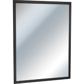 Asi Group 10-0600-1836-41 ASI® Inter lok Angle Frame Mirror, 18"W x 36"H, Stainless Steel, Black image.