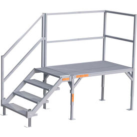 Ez-Access FOR2742 EZ-ACCESS FORTRESS OSHA Stair System 27.5"-42.5"H Adj., 40-1/2"W x 99"L Fully Assembled image.