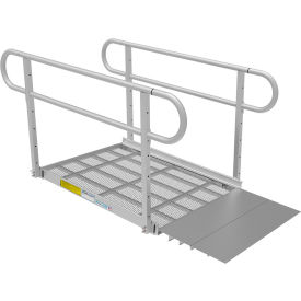 Ez-Access P3G-SEM04 EZ-ACCESS PATHWAY 3G Wheelchair Ramp Kit, 4FT, 36" Use W, Expanded Metal, Two-Line Handrail image.