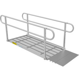 Ez-Access P3G-SEM06 EZ-ACCESS PATHWAY 3G Wheelchair Ramp Kit, 6FT, 36" Use W, Expanded Metal, Two-Line Handrail, 2/PK image.