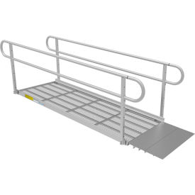 Ez-Access P3G-SEM08 EZ-ACCESS PATHWAY 3G Wheelchair Ramp Kit, 8FT, 36" Use W, Expanded Metal, Two-Line Handrail, 2/PK image.