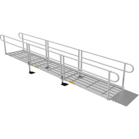 Ez-Access P3G-SEM18 EZ-ACCESS PATHWAY 3G Wheelchair Ramp Kit, 18FT, 36" Use W, Expanded Metal, Two-Line Handrail, 3/PK image.