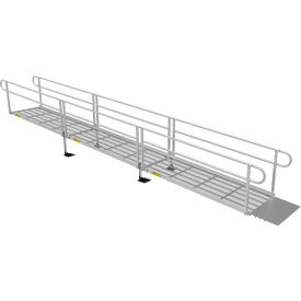 Ez-Access P3G-SEM24 EZ-ACCESS PATHWAY 3G Wheelchair Ramp Kit, 24FT, 36" Use W, Expanded Metal, Two-Line Handrail, 3/PK image.