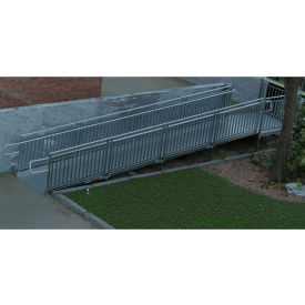 EZ-ACCESS Pathway HD Code Compliant Wheelchair Ramp Kit, 12' x 48W, Guards, 3/pk