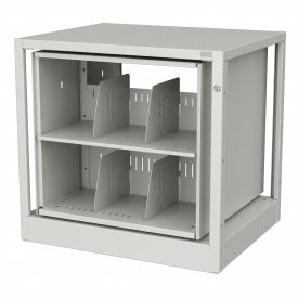 Rotary File Cabinet Adder Unit Legal 1 Shelves Light Gray