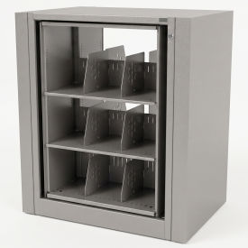Rotary File Cabinet Starter Unit Legal 2 Shelves Light Gray