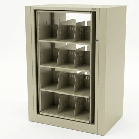 Rotary File Cabinet Starter Unit Legal 3 Shelves Bone White