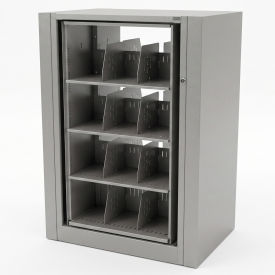 Rotary File Cabinet Starter Unit Legal 3 Shelves Light Gray