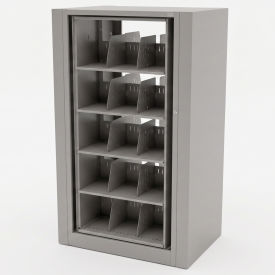 Rotary File Cabinet Starter Unit Legal 4 Shelves Light Gray
