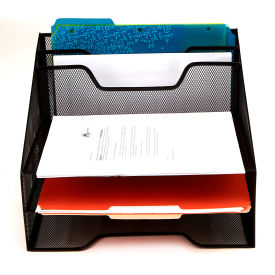 EMS MIND READER LLC. MESHBOX5-BLK Mind Reader 5-Compartment Desktop File Organizer, Black image.