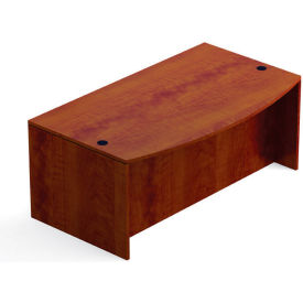 Global Industries Otg SL7141BDS-ADC Offices To Go™ Wood Desk with Bow Front - 71"- Dark Cherry image.