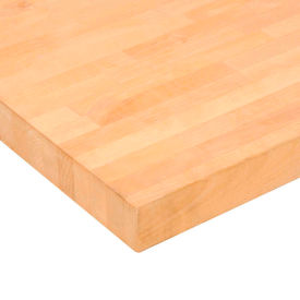 Global Industrial 318856N Global Industrial™ Workbench Top, Birch Butcher Block Square Edge, 96"W x 36"D x 1-1/2" Thick image.