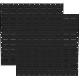 Valley Craft® Louvered Wall Panel 24"W x 24"H Black Pack of 2