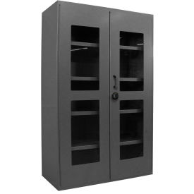 Valley Craft Clear-View Storage Cabinet Shelf Only All-Welded 48"W x 24"D x 78"H Gray 