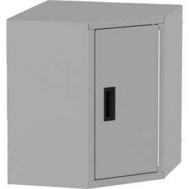 Valley Craft Corner Wall Mountable Storage Cabinet Right Hinge 21"Wx21"Dx24"H All-Welded Silver 