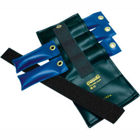 Fabrication Enterprises Inc 10-0301 Pouch® Adjustable Wrist and Ankle Weight, 5 lb., Black, 1 Set image.