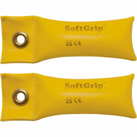 Fabrication Enterprises Inc 10-0351-2 CanDo® SoftGrip® Hand Weight, 1 lb., Yellow, 1 Pair image.