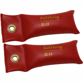 CanDo SoftGrip Hand Weight, 1.5 lb., Red, 1 Pair