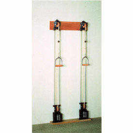 Single Handle Chest Weight Pulley System with Dual Weight Stack, 10 x 2.2 lb. Weights