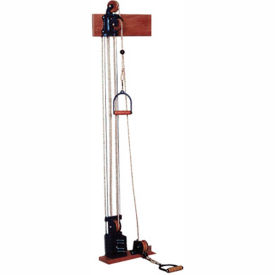 Double Handle Chest/Floor Weight Pulley System with Single Weight Stack, 5 x 2.2 lb. Weights
