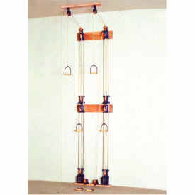 Triple Handle Chest/Floor/Overhead Weight Pulley System with Single Weight Stack, 5 x 2.2 lb Weights