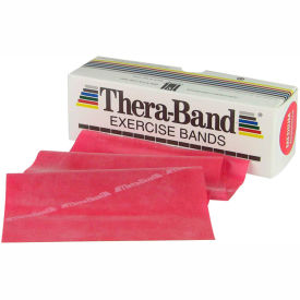 Fabrication Enterprises Inc 10-1001 Thera-Band™ Latex Exercise Band, Red, 6 Yard Roll/Box image.