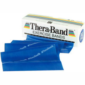 Fabrication Enterprises Inc 10-1003 Thera-Band™ Latex Exercise Band, Blue, 6 Yard Roll/Box image.