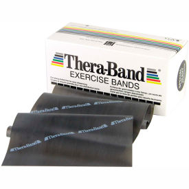 Fabrication Enterprises Inc 10-1004 Thera-Band™ Latex Exercise Band, Black, 6 Yard Roll/Box image.
