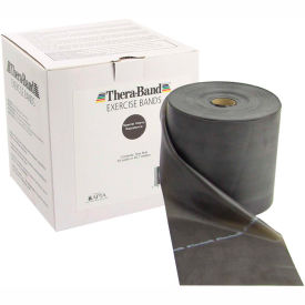 Fabrication Enterprises Inc 10-1010 Thera-Band™ Latex Exercise Band, Black, 50 Yard Roll/Box image.