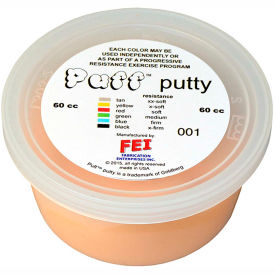 Fabrication Enterprises Inc 10-1400 Puff LiTE™ Color-Coded Exercise Putty, XX-Soft, Tan, 60cc image.