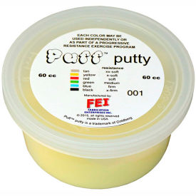 Fabrication Enterprises Inc 10-1401 Puff LiTE™ Color-Coded Exercise Putty, X-Soft, Yellow, 60cc image.