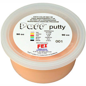 Fabrication Enterprises Inc 10-1410 Puff LiTE™ Color-Coded Exercise Putty, XX-Soft, Tan, 90cc image.