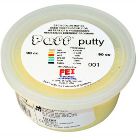 Fabrication Enterprises Inc 10-1411 Puff LiTE™ Color-Coded Exercise Putty, X-Soft, Yellow, 90cc image.