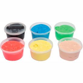 Fabrication Enterprises Inc 10-1484 TheraPutty® Exercise Putty Set (6 Pieces), 1 Pound (Tan, Yellow, Red, Green, Blue, Black) image.
