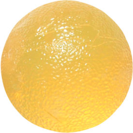 Fabrication Enterprises Inc 10-1491 CanDo® Gel Hand Exercise Ball, Small Circular, Yellow, X-Soft image.