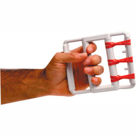Fabrication Enterprises Inc 10-1860 CanDo® Latex Free Rubber Band Hand Exerciser with 5 Red Bands image.