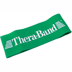 Fabrication Enterprises Inc 12328 Thera-Band™ Exercise Band Loop, 8", Green image.