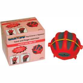 Fabrication Enterprises Inc 139433 CanDo® Digi-Extend n Squeeze® Exerciser, Light, Red, Medium image.